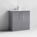 Nuie Arno Floor Standing 2-Door Vanity & Minimalist Basin - Unbeatable Bathrooms
