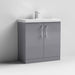 Nuie Arno Floor Standing 2-Door Vanity & Thin-Edge 1 Tap Hole Ceramic Basin - Unbeatable Bathrooms