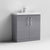 Nuie Arno Floor Standing 2-Door Vanity & Thin-Edge 1 Tap Hole Ceramic Basin - Unbeatable Bathrooms