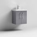 Nuie Arno Wall Hung 2-Door Vanity & Mid-Edge Basin - Unbeatable Bathrooms