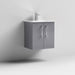Nuie Arno Wall Hung 2-Door Vanity & Minimalist Basin - Unbeatable Bathrooms