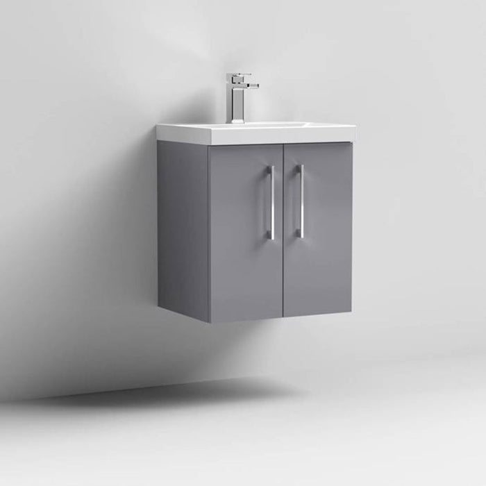Nuie Arno Wall Hung 2-Door Vanity & Thin-Edge Basin - Unbeatable Bathrooms