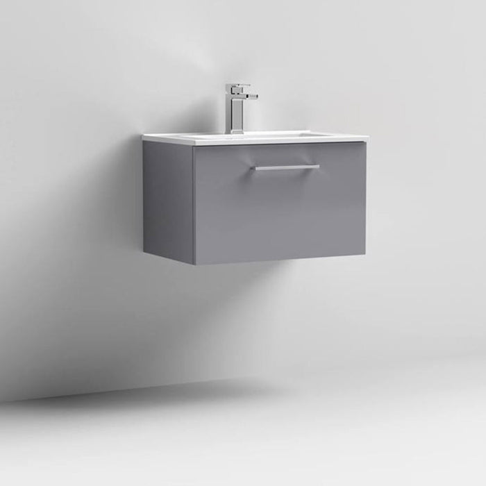 Nuie Arno Wall Hung 1-Drawer Vanity & Minimalist Basin - Unbeatable Bathrooms