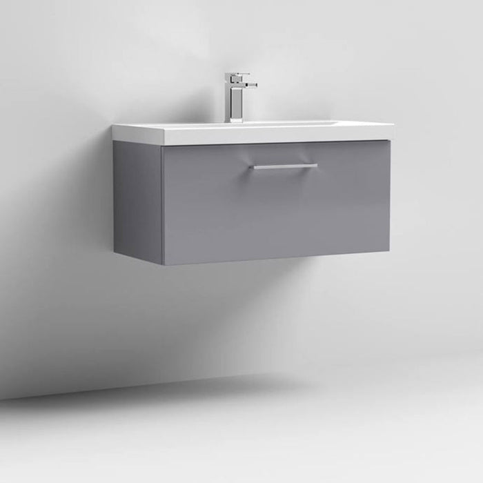 Nuie Arno Wall Hung 1-Drawer Vanity & Thin-Edge Basin - Unbeatable Bathrooms