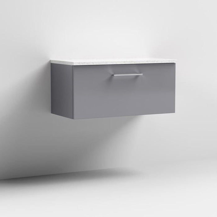Nuie Arno Wall Hung 1-Drawer Vanity & Laminate Work Top - Unbeatable Bathrooms