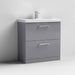 Nuie Arno Floor Standing 2-Drawer Vanity & Mid-Edge Basin - Unbeatable Bathrooms