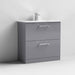 Nuie Arno Floor Standing 2-Drawer Vanity & Minimalist Basin - Unbeatable Bathrooms