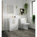Nuie Arno Floor Standing 2-Drawer Vanity & Thin-Edge 1 Tap Hole Ceramic Basin - Unbeatable Bathrooms