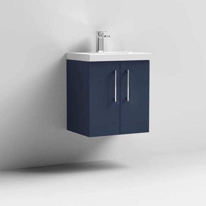 Nuie Arno Wall Hung 2-Door Vanity & Thin-Edge Basin - Unbeatable Bathrooms