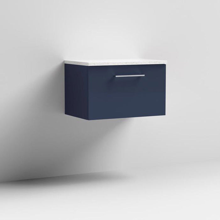 Nuie Arno Wall Hung 1-Drawer Vanity & Laminate Work Top - Unbeatable Bathrooms