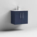 Nuie Arno Wall Hung 2-Door Vanity & Minimalist Basin - Unbeatable Bathrooms