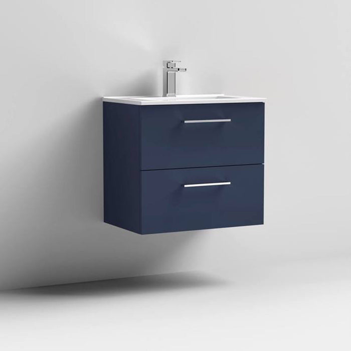 Nuie Arno Wall Hung 2-Drawer Vanity & Minimalist Basin - Unbeatable Bathrooms