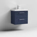 Nuie Arno Wall Hung 2-Drawer Vanity & Thin-Edge 1 Tap Hole Ceramic Basin - Unbeatable Bathrooms