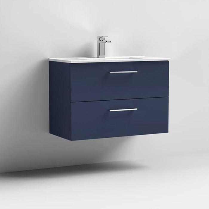 Nuie Arno Wall Hung 2-Drawer Vanity & Minimalist Basin - Unbeatable Bathrooms