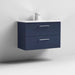 Nuie Arno Wall Hung 2-Drawer Vanity & Minimalist Basin - Unbeatable Bathrooms