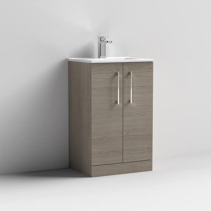 Nuie Arno Floor Standing 2-Door Vanity & Minimalist Basin - Unbeatable Bathrooms