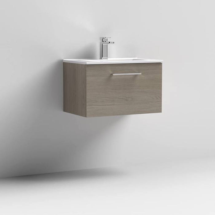 Nuie Arno Wall Hung 1-Drawer Vanity & Minimalist Basin - Unbeatable Bathrooms