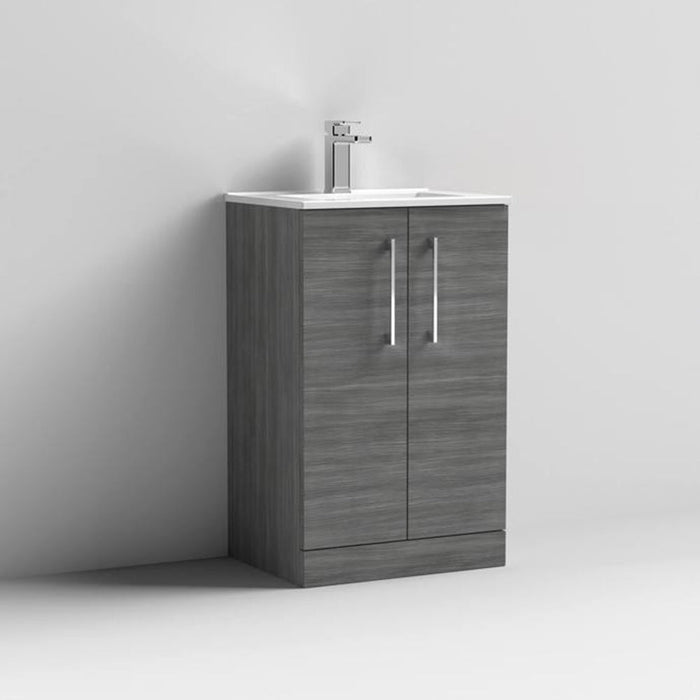 Nuie Arno Floor Standing 2-Door Vanity & Minimalist Basin - Unbeatable Bathrooms
