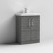 Nuie Arno Floor Standing 2-Door Vanity & Thin-Edge 1 Tap Hole Ceramic Basin - Unbeatable Bathrooms