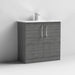 Nuie Arno Floor Standing 2-Door Vanity & Minimalist Basin - Unbeatable Bathrooms