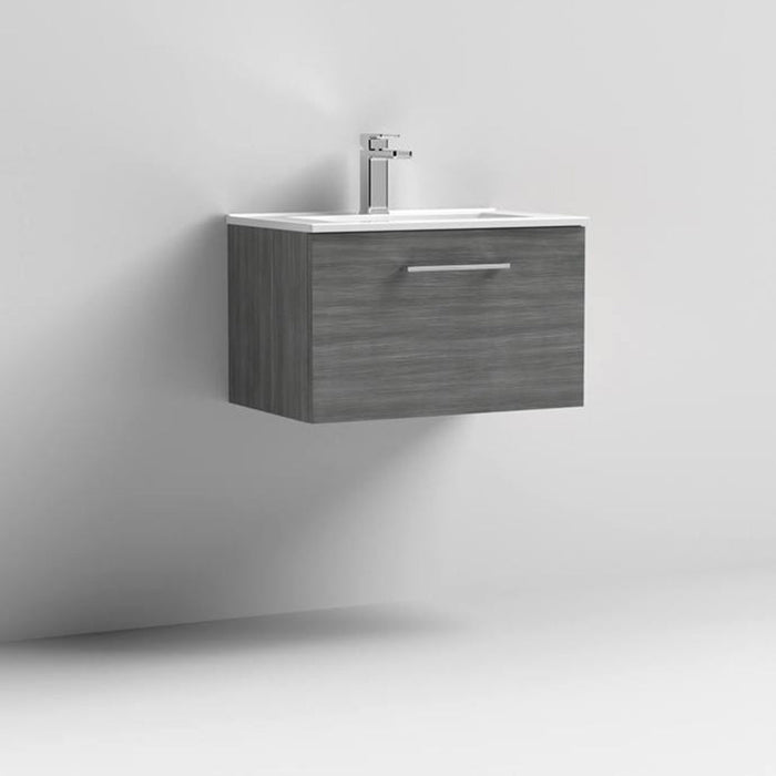 Nuie Arno Wall Hung 1-Drawer Vanity & Minimalist Basin - Unbeatable Bathrooms