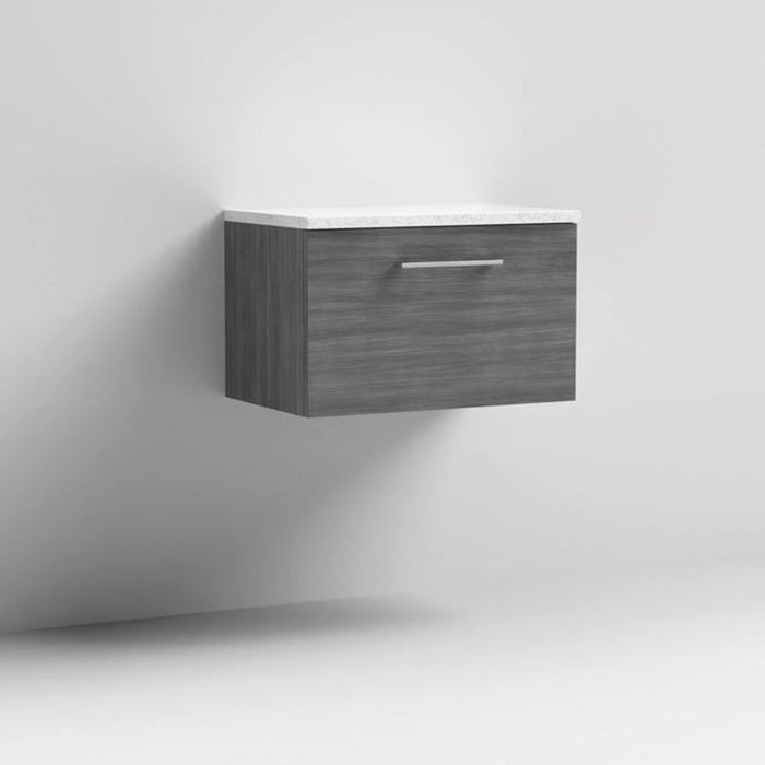 Nuie Arno Wall Hung 1-Drawer Vanity & Laminate Work Top - Unbeatable Bathrooms