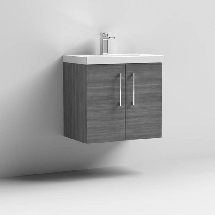 Nuie Arno Wall Hung 2-Door Vanity & Mid-Edge Basin - Unbeatable Bathrooms