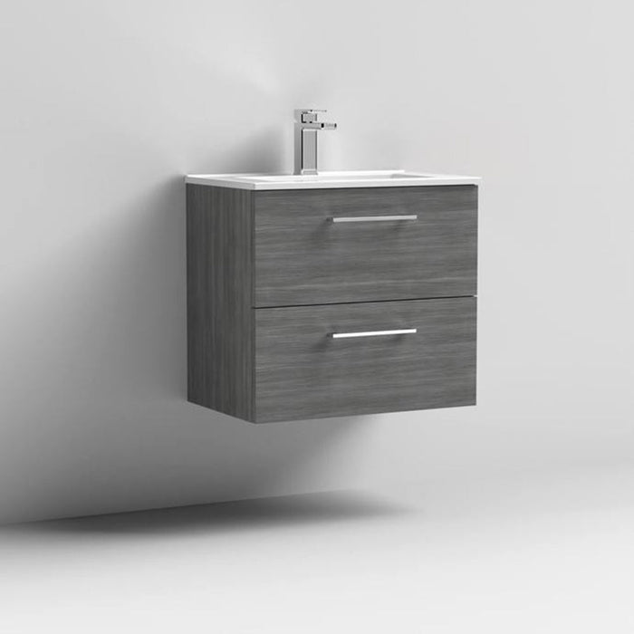 Nuie Arno Wall Hung 2-Drawer Vanity & Minimalist Basin - Unbeatable Bathrooms