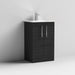 Nuie Arno Floor Standing 2-Door Vanity & Minimalist Basin - Unbeatable Bathrooms