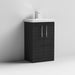 Nuie Arno Floor Standing 2-Door Vanity & Thin-Edge 1 Tap Hole Ceramic Basin - Unbeatable Bathrooms