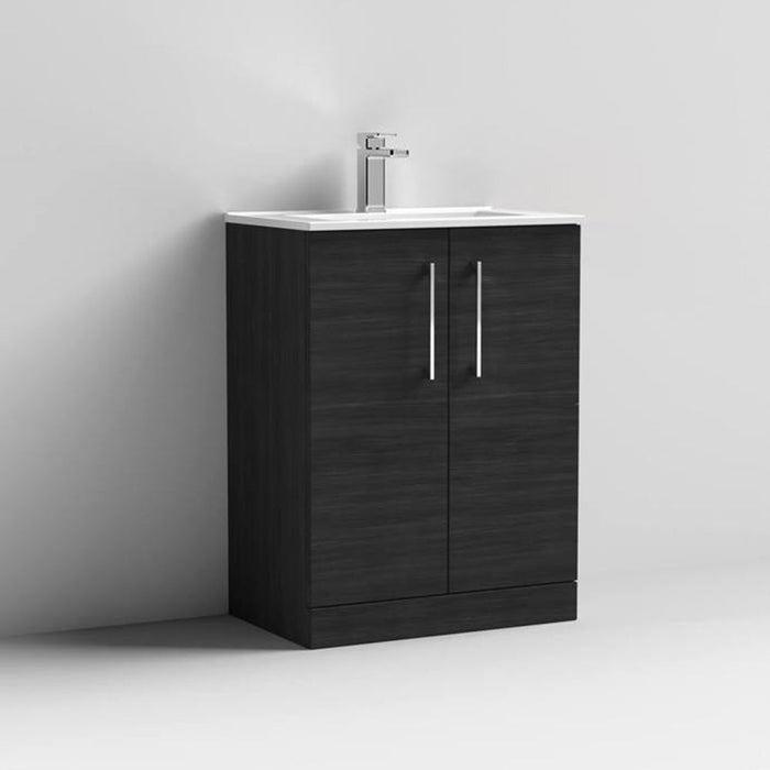 Nuie Arno Floor Standing 2-Door Vanity & Minimalist Basin - Unbeatable Bathrooms