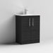 Nuie Arno Floor Standing 2-Door Vanity & Minimalist Basin - Unbeatable Bathrooms