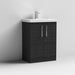 Nuie Arno Floor Standing 2-Door Vanity & Thin-Edge 1 Tap Hole Ceramic Basin - Unbeatable Bathrooms
