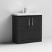 Nuie Arno Floor Standing 2-Door Vanity & Thin-Edge 1 Tap Hole Ceramic Basin - Unbeatable Bathrooms