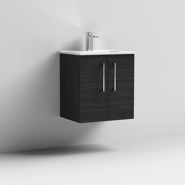 Nuie Arno Wall Hung 2-Door Vanity & Minimalist Basin - Unbeatable Bathrooms