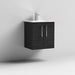 Nuie Arno Wall Hung 2-Door Vanity & Minimalist Basin - Unbeatable Bathrooms