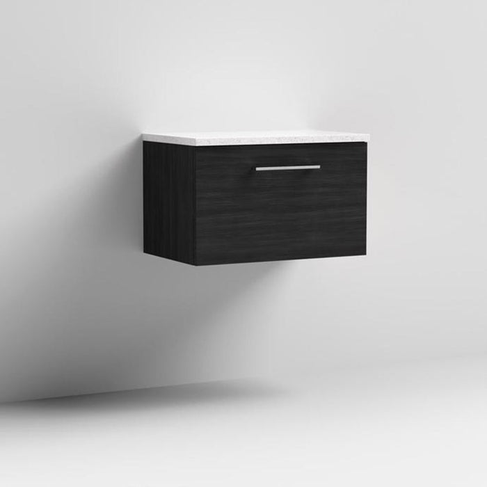 Nuie Arno Wall Hung 1-Drawer Vanity & Laminate Work Top - Unbeatable Bathrooms