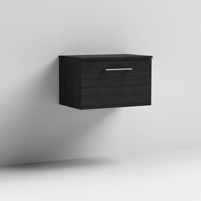 Nuie Arno Wall Hung 1-Drawer Vanity & Worktop - Unbeatable Bathrooms