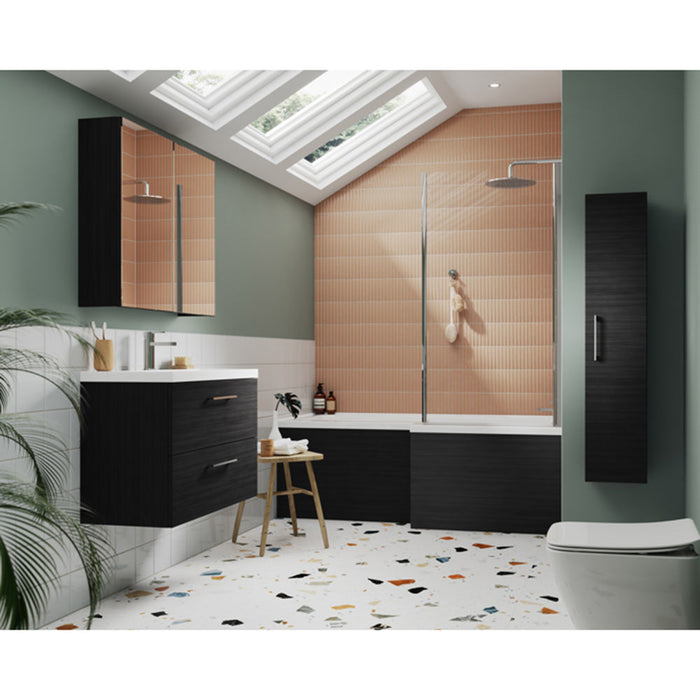 Nuie Arno Wall Hung 2-Door Vanity & Mid-Edge Basin - Unbeatable Bathrooms