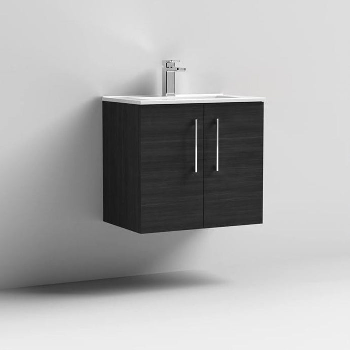 Nuie Arno Wall Hung 2-Door Vanity & Minimalist Basin - Unbeatable Bathrooms