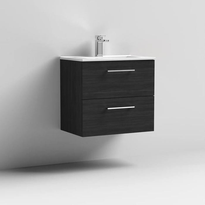 Nuie Arno Wall Hung 2-Drawer Vanity & Minimalist Basin - Unbeatable Bathrooms