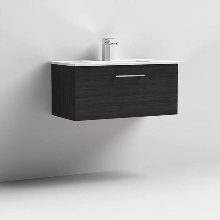 Nuie Arno Wall Hung 1-Drawer Vanity & Minimalist Basin - Unbeatable Bathrooms