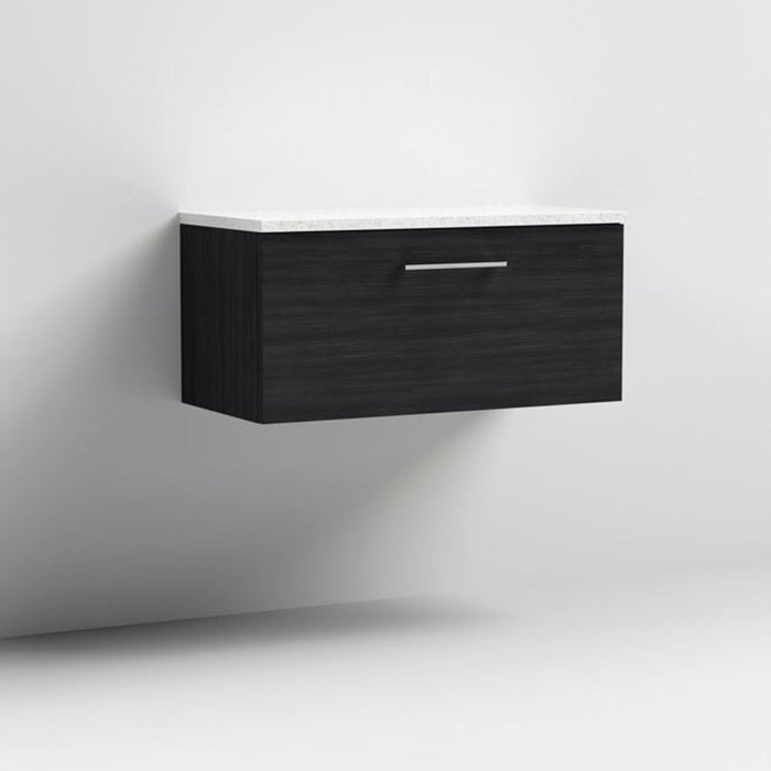 Nuie Arno Wall Hung 1-Drawer Vanity & Laminate Work Top - Unbeatable Bathrooms