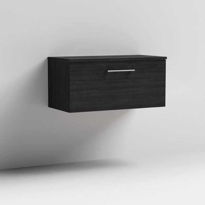 Nuie Arno Wall Hung 1-Drawer Vanity & Worktop - Unbeatable Bathrooms