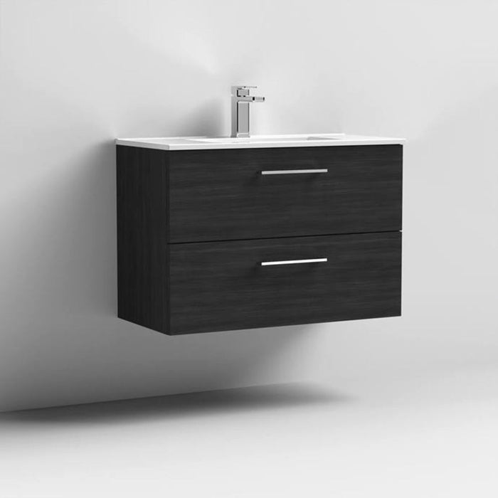 Nuie Arno Wall Hung 2-Drawer Vanity & Minimalist Basin - Unbeatable Bathrooms