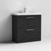Nuie Arno Floor Standing 2-Drawer Vanity & Mid-Edge Basin - Unbeatable Bathrooms