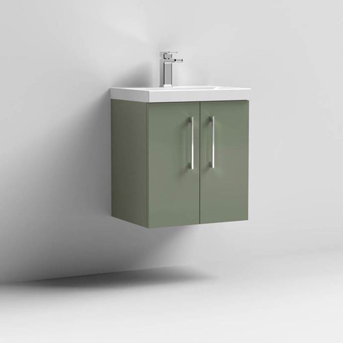 Nuie Arno Wall Hung 2-Door Vanity & Mid-Edge Basin - Unbeatable Bathrooms