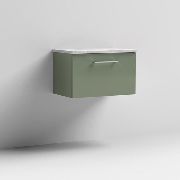 Nuie Arno Wall Hung 1-Drawer Vanity & Laminate Work Top - Unbeatable Bathrooms