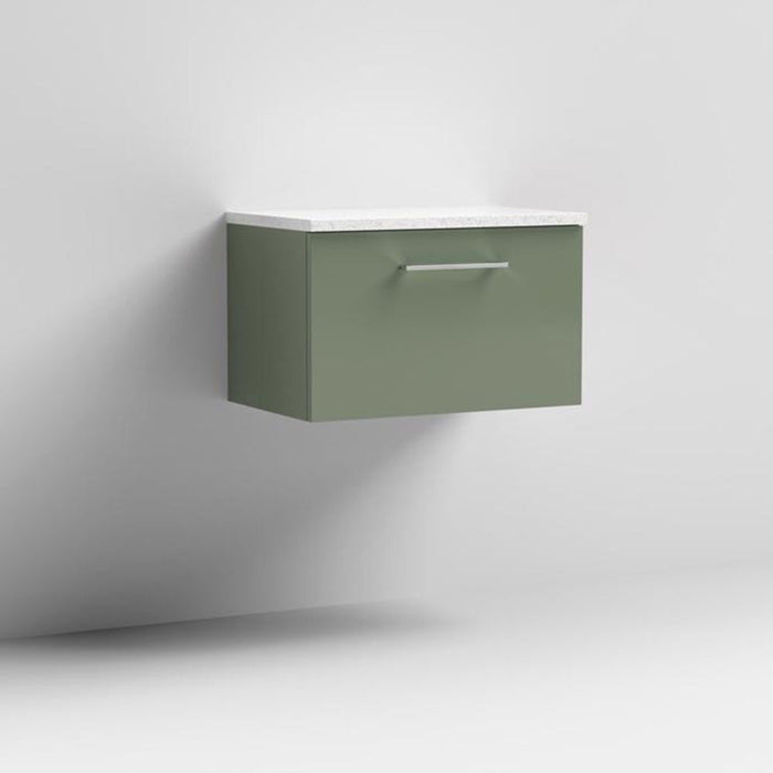 Nuie Arno Wall Hung 1-Drawer Vanity & Laminate Work Top - Unbeatable Bathrooms
