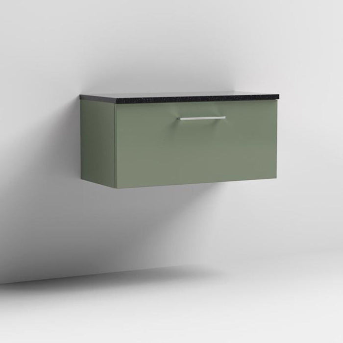 Nuie Arno Wall Hung 1-Drawer Vanity & Laminate Work Top - Unbeatable Bathrooms
